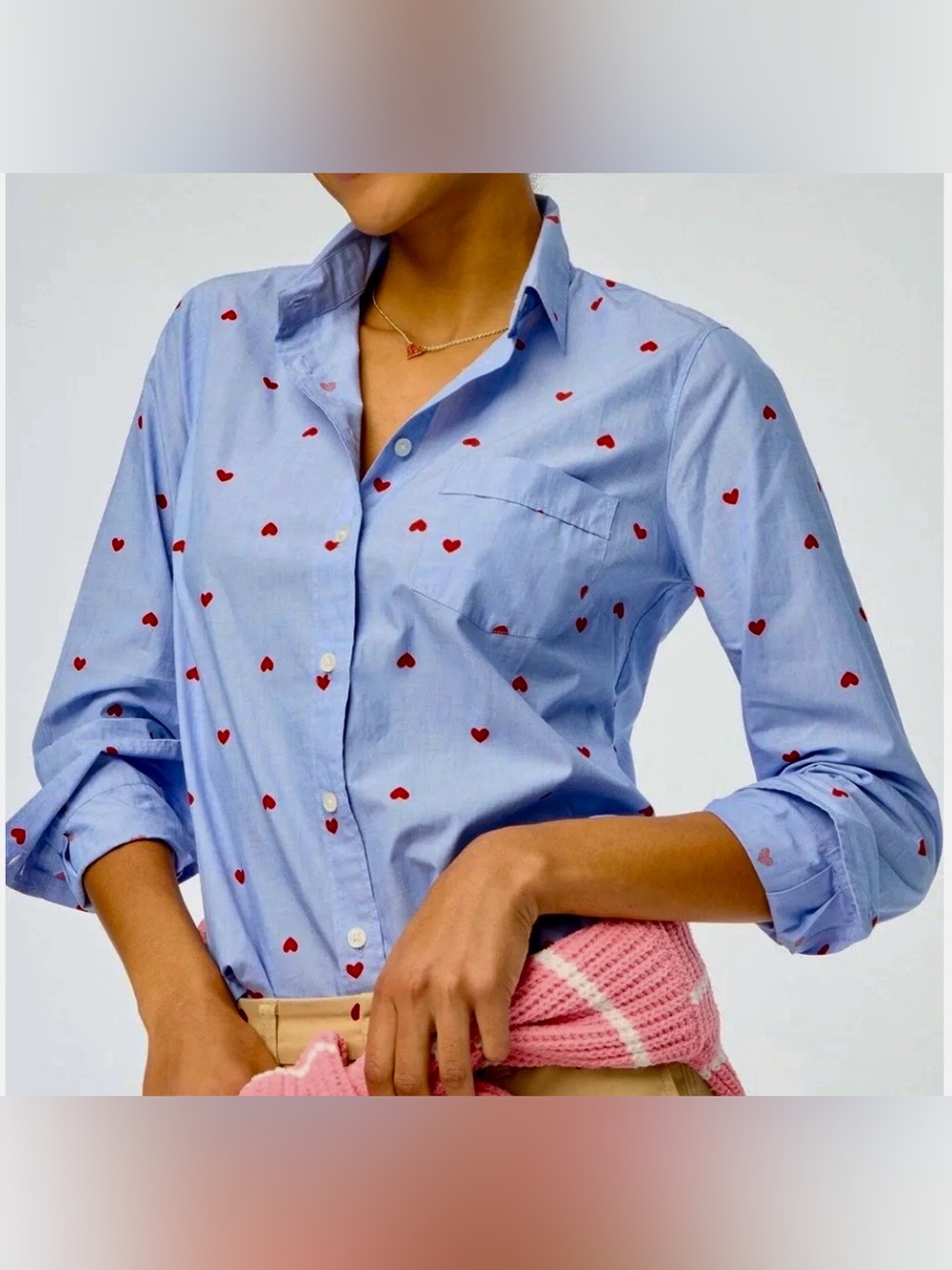 NWOT J. Crew Factory Printed Button-up Shirt Women’s Size L